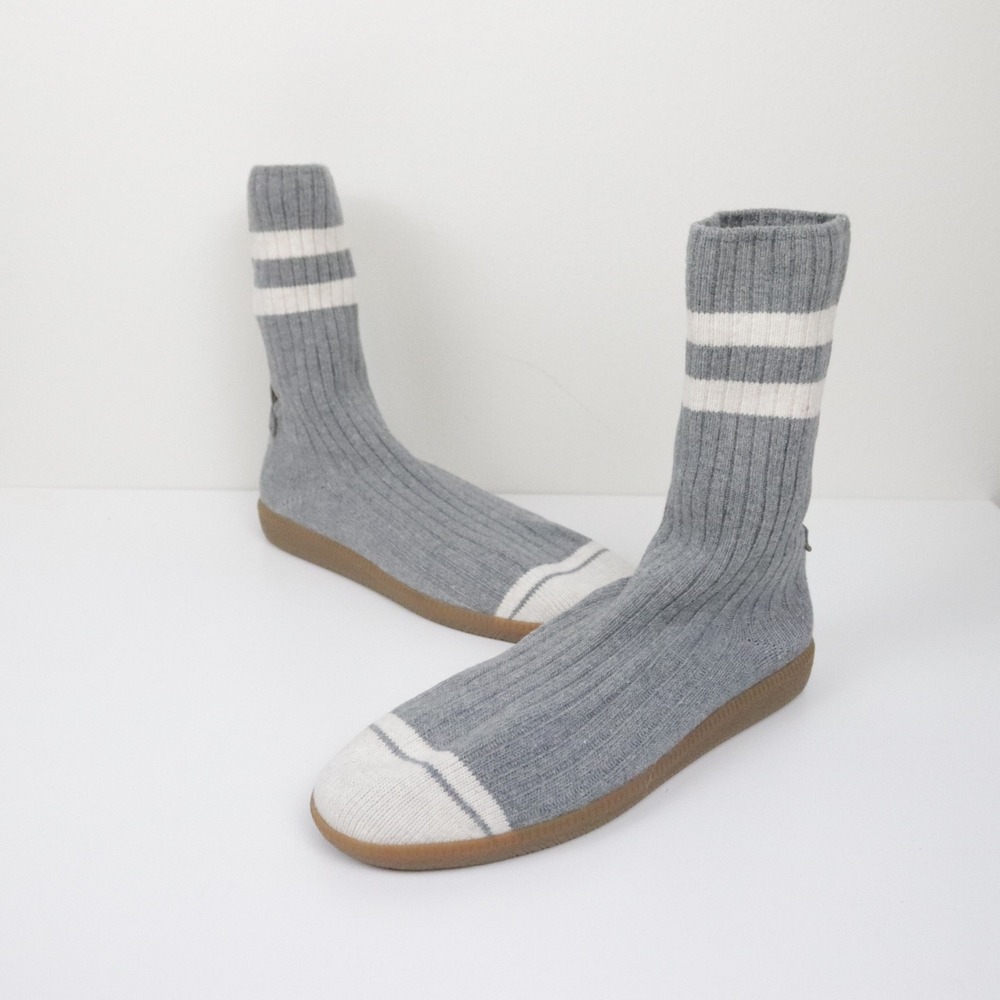 Brave Pudding Varsity Strolls Womens Sock Shoe 8 Grey Knit Sneakers - Picture 2 of 9
